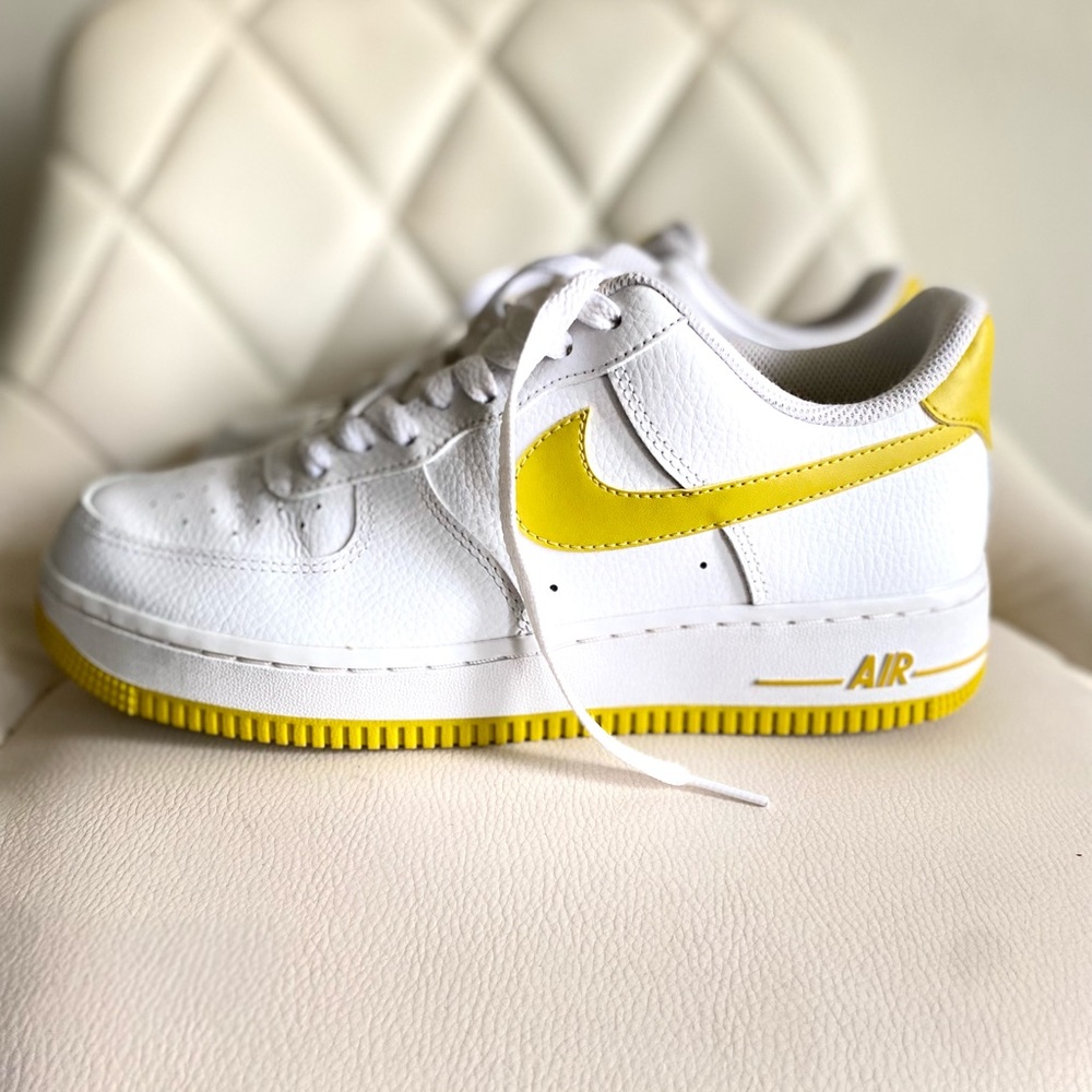 Air Force 1s - yellow highlight